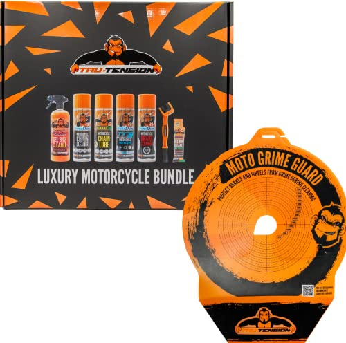 Tru-Tension | Moto Grime Guard Luxus-Bundle | Reinigen, schmieren und schützen | Motorradwerkzeuge