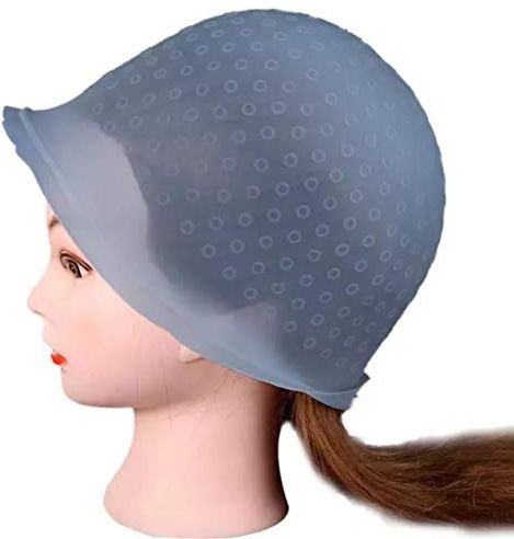 Namvo Silikon-Highlight-Haarkappe, Wiederverwendbare Frostkappe, Haarf?rbekappe mit F?rbe-Haarhaken zum Hervorheben von DIY-F?rbesalons zu Hause