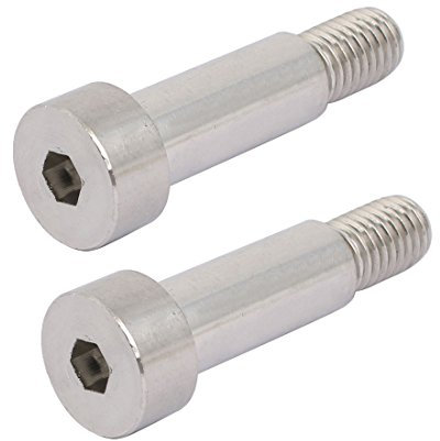 Ruilogod 304 Edelstahl Schulterbolzen 12mm Schulter Dia 30mm Schulterlänge M10 Thread 2 stücke