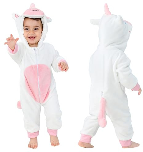 COOKY.D Licorne Bébé Grenouillères Animé Pyjama Combinaison,12-18 Mois