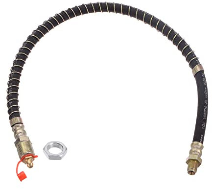 sourcing map M10x1mm Gewinde 19.69 Länge Flexibel Verlängerung Fettschlauch mit Befestigung Sechskantschraubenmutter für Fettpistole Schmierung
