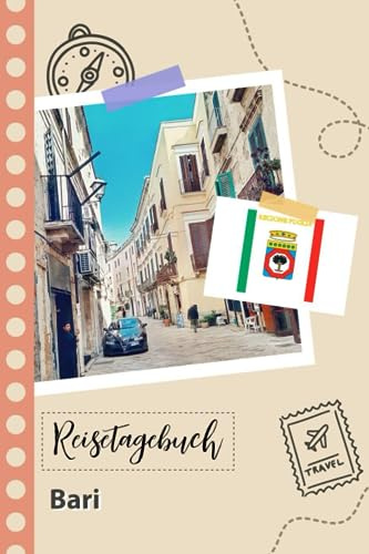 Reisetagebuch zum Ausfüllen - Bari: Ein Lustiger Reisetagebuch zum selberschreiben für Ihre Reise nach Italien für Paare, Männer und Frauen mit Anregungen und Checklisten.