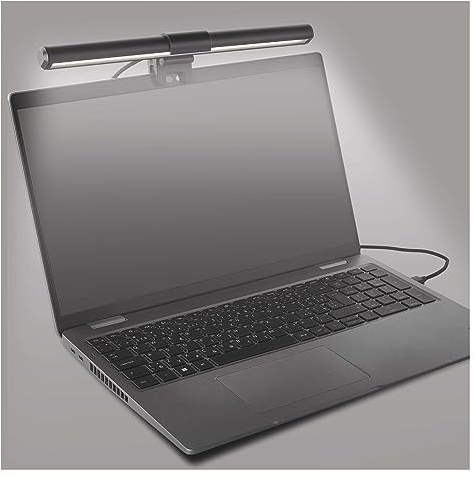 EMOS Ra 95 - Lampada LED per computer portatile, 30 cm, 5,6 W, con supporto a clip, barra luminosa USB da 150 lm, lampada da schermo inclinabile, dimmerabile, colori luce regolabili, durata 30000 ore,