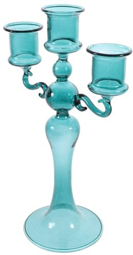 Eleganter Kerzenhalter Aus Mehreren Glasstäben Für Die Dekoration Zu Hause Kerzenhalter Aus Glas Romantische Dekoration Für Das Abendessen