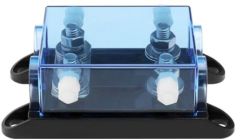 YINETTECH 1 Stück Blau Transparenter 2-Wege-Auto-Sicherungshalter Kompatibel mit MEGA-Sicherung Kompatibel mit ANM-Anschraubsicherungen für Kfz-Klimaanlagen