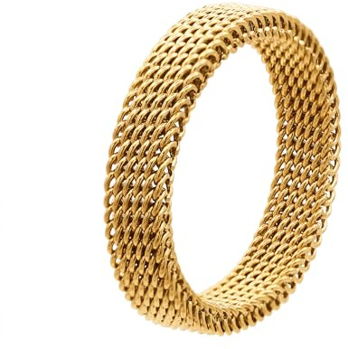 Heideman Fingerring Herren Timon Mesh poliert Edelstahl | Geschenk für Männer, flexibel und alltagstauglich im Alltag, hautfreundlich, nickelfrei und langlebig verarbeitet.
