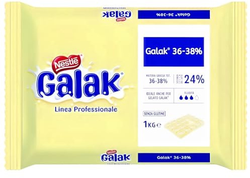 Galak Linea Professionale Maxi Tavola di Cioccolato Bianco Versione Pani 1kg