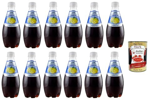 San Benedetto Chinotto Passione Italiana PET 12 x 40 cl Soda Boisson gazeuse 100 % italienne Lemonade Orange amer + Italian Gourmet Polpa 400 g