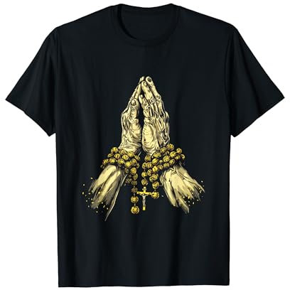 Christentum Hände Gebet Rosenkranz Betende Hände T-Shirt