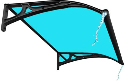 IXIETY Door Window Awning Canopy Porch Shelter, Sun Protection Anti-UV Polycarbonate Protection Canopys Rain Shelter Canopies With Drainage Sink,1/2/3pc(60x80cm/23x31in-1pc)