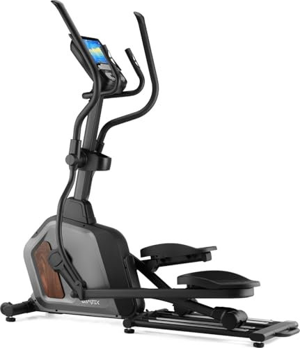 Gymtek XCF6100 Elektromagnetischer Crosstrainer für Zuhause, Ellipsentrainer mit Bluetooth, 16-stufiger Widerstandseinstellung, Neopren-Griffen und Tablet-Halter für Heimfitness