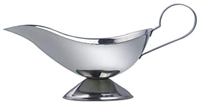 Msuiiixcccc Stainless Steel Gravy Boat Steak Sauce Boat Kitchen Condiment Cup Western Style Jam Jar Hot and Cold Salad Dressing Gravy Boat (Size: 3A) (8A)