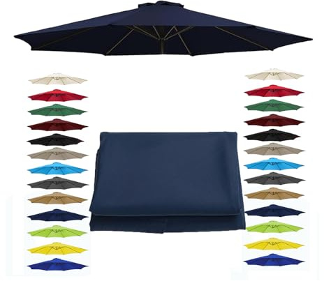KDQRMVV 6-arm/8-arm parasol replacement cover for 2m/2.7m/3.5m cantilever parasol canopy