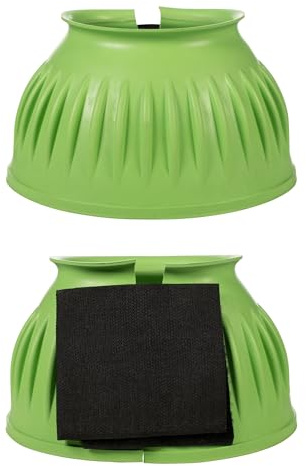 HKM Atlanta Campanas de salto de caucho par Verde Neón XXL