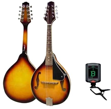 Eight String Mandolin Instrument Professional Performance String Instrument Orange Professional Mandolin Instrument(3)