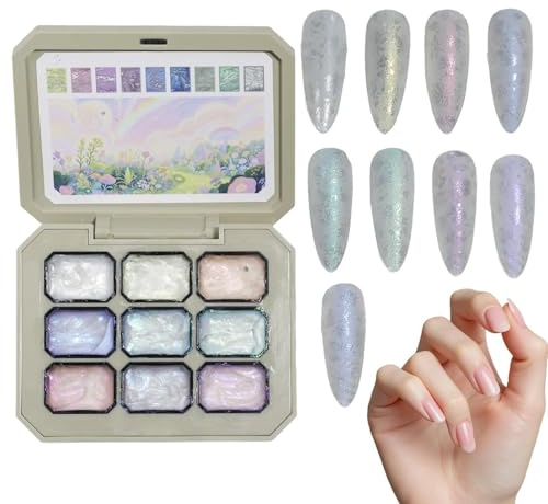 Gel para Uñas de Pintura por Palmada - Plantilla Para Decoración De Uñas Con Gel,Suministros De Manicura Pegamento Sólido Para Dibujo Uso Diario Salón Doméstico Entusiastas Estilistas Para