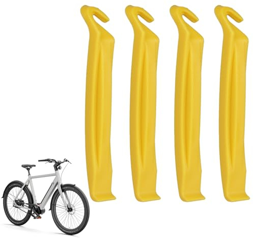RANYAKE 4 Leve Ruote Leva Bicicletta,Leva della Ruota della Bicicletta in Plastica,Leve per Pneumatici Bici,in Plastica,Strumento di Riparazione per Pneumatici per Biciclette,Cambio Pneumatici
