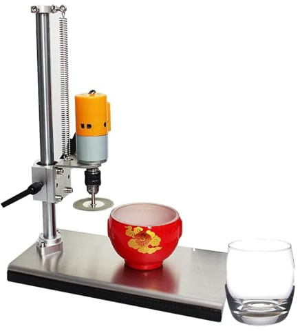 Kit di utensili per il taglio di bottiglie – Tagliavetro fai da te per artigianato, velocità 3000r/min, rotazione 0-360°, taglio efficiente e liscio per vasi da fiori e progetti fai da te