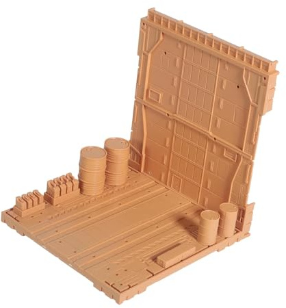MetieFasia Base Espositiva Ad Incastro per Riporre Giocattoli, Garage, Macchine, Nidi, Attrezzi da Costruzione, Supporto per Hobby, Cachi