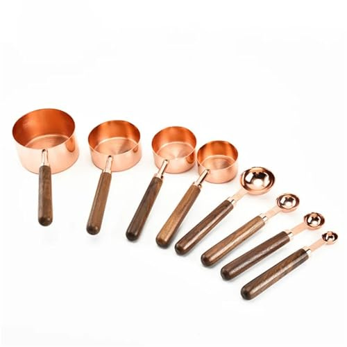 Set di utensili for la cucina, sala da pranzo, bar, pasticceria, manico in rame, tazze misurazione, cucchiaio, torta, zucchero Per Cucinare In Cucina