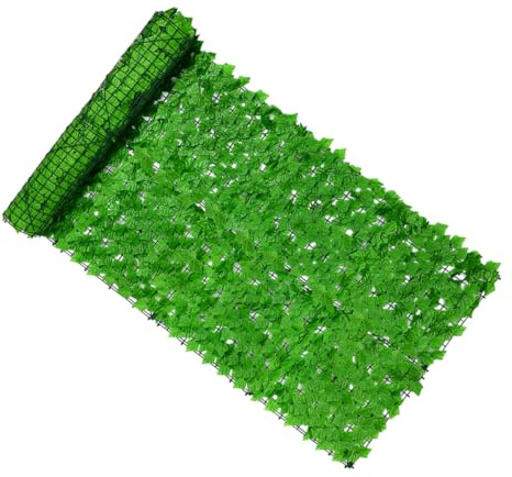 GAROZATION Künstliches Rankgitter 05X3M aus Kunststoff Dichte Grüne Blätter Balkon Sichtschutz Garten Dekoration Wetterfeste Pflanzenwand mit Naturnaher Blattstruktur