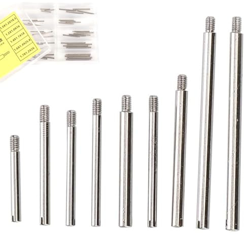 ASREJUR 50 Pcs Watch Strap Screws,10 Sizes Metal Watch Band Link Pins,Band Link Pins Watch Screws with Storage,Watchband Tubes Pin,Repair Tool Accessories for Watches Repair