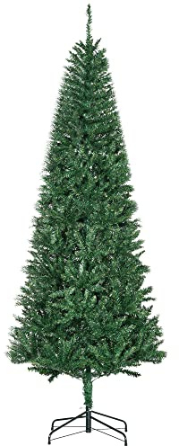 HOMCOM Sapin de Noël Artificiel 210H cm 865 Branches Grand Réalisme Vert