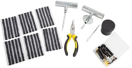 OEMTOOLS 26686 Reifenstecker-Set, 57-teilig, Reifenreparatur-Set für Autos, LKWs, ATVs, Anhänger, Wohnmobile, Rasenmäher und Schubkarren, inklusive Universalmesser, T-Griff, Sechskantschlüssel und