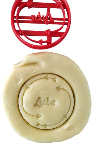 3DKOUPE - Emporte-pièce rond - Motif bohème - Personnalisable avec texte - Personnalisable avec texte - Couleur au choix - Conçu et fabriqué en France