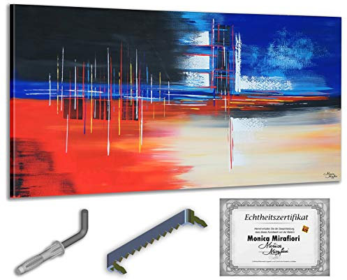 Monica Mirafiori I 100% HANDGEMALT I Gemälde The Quest 140x70cm | Gemälde Handgemalt | Acrylgemälde | Sehr Großes Acrylbild I Moderne Kunst I Kunstbilder