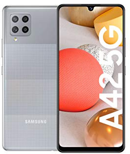 Samsung Galaxy A42 5G Android Smartphone ohne Vertrag, 4 Kameras, großer 5.000 mAh Akku, 6,6 Zoll Super AMOLED-Display, 128 GB/4 GB RAM, 5G Datenverbindung, Handy in Grau, deutsche Version