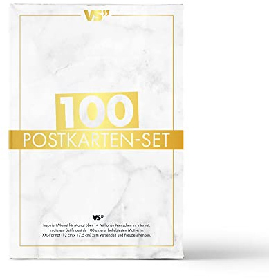 VISUAL STATEMENTS - 100 Postkarten im Set - Verschiedene Karten mit Sprüchen
