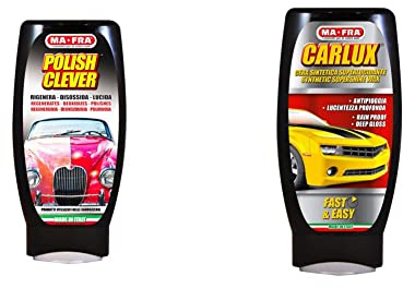 Mafra 1457314 Cera Polish & Carlux, Cera Protettiva e Sigillante per Auto, Dona Lucentezza Profonda, Limitando il Deposito di Sporco e Impurità sulla Carrozzeria di Auto e Moto