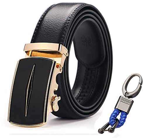 HEYU Herren-Gürtel, echtes Leder, Ratschengürtel mit automatischer Schnalle (Jianjiao)