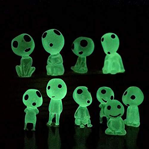 10 piezas luminosas de árbol elfos casa de muñecas ornamento maceta bonsái decoración
