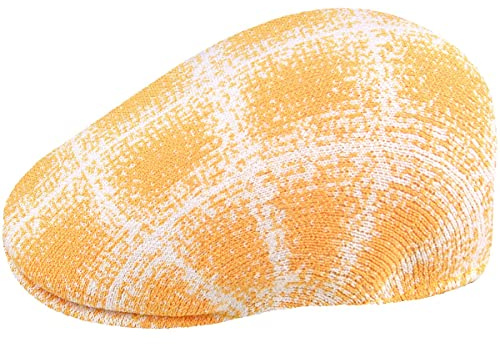 Kangol Grunge Plaid 507 Flatcap Schirmmütze Schiebermütze Herren - mit Schirm Sommer Frühling-Sommer - XL (60-61 cm) gelb