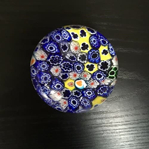 Paperweight, Briefbeschwerer,Glas Kugel Millefiori Muster, 8cm