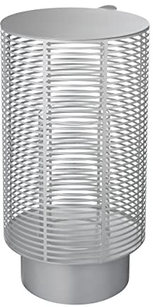 blomus Outdoor Laterne -Olea- | Farbe Silver | Größe L | Aus Edelstahl pulverbeschichtet und klarem Glas; Für stimmungsvolles Kerzenlicht; Maße 26 x 26 x 47 cm