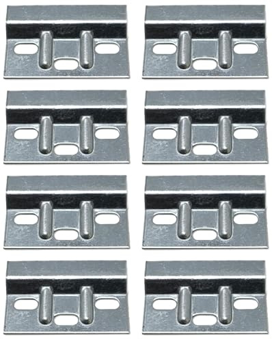 fiXte Heavy Duty Kitchen Cabinet Hanging Brackets Hanger Plate for Wall Mounting Cupboards 63mm x 38mm x 1.6mm (8 Pack)