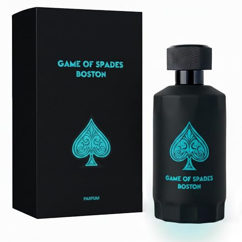 Jo Milano Game of Spades Boston Parfum Spray | 3.4 oz (100ml) | Sweet, Musky, Amber, Warm Spicy, Citrus, Bergamot Scent | Long Lasting Fragrance for Men and Women (Unisex)