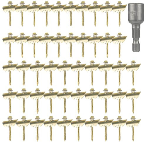 Lambo Fence Clips, Pack of 50 Fence Fixing Tool, Reusable Fence Clip Fixing Nails with Wire Fixer, for Wire Mesh and Woven Fences, Patent Pending