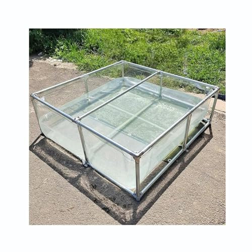 Piscine Fuori Terra, Trasparente Piscina Dell'acquario Stagno Con Valvola Di Scarico, Tela In PVC Con Telaio In Acciaio for Pesci Da Laghetto CancellaTank Pesce Rosso Koi ( Color : Clear , Size : 300X