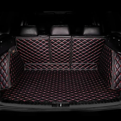 All Inclusive Auto Kofferraummatte für VW Tiguan II Allspace 7-seat 2017-2021 2022 2023, Vollflächige Kofferraummatte Aus Leder Kratzfest Innere Zubehör,D