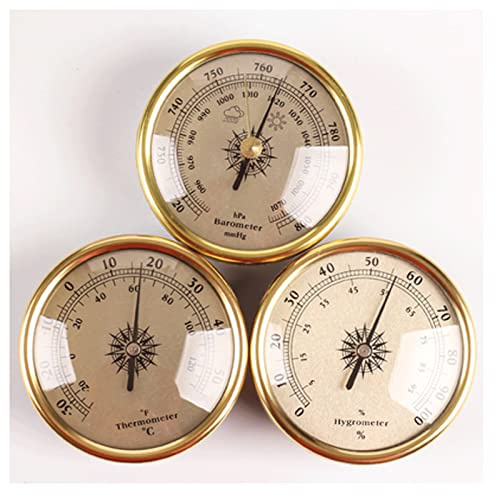 Barometer, Thermometer, Hygrometer, Barometer, traditionelles Barometer, reines mechanisches Zifferblatt, Luftdruck-Wetterstation (Farbe: A) (C) (Color : D)