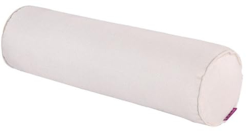 Easnea Rundhalskissen, Leinen, Nackenrolle, langes Lendenkissen, Armstützkissen, Nackenschmerzlinderung, Zylinder-Kissen mit abnehmbarem Bezug für Schlafen/Stuhl/Auto/Sofa, Beige, 15 x 60 cm