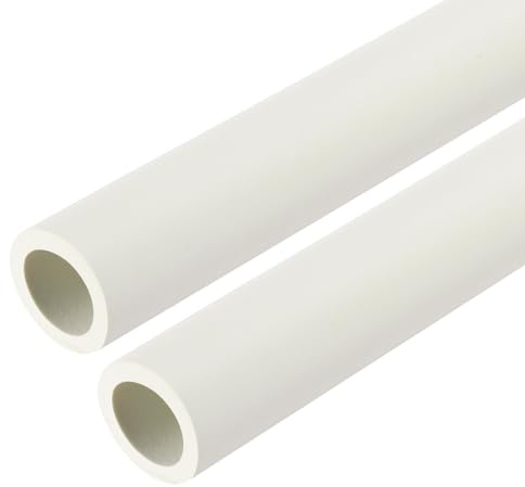 sourcing map Rohrisolierung, Schaumstoff-Rohrisolierung, 25 mm, Innendurchmesser: 35 mm, Außendurchmesser: 61 cm, Wärmeerhaltung für Frostschutz-Isolierung, Griffgriff, Weiß, 2 Stück