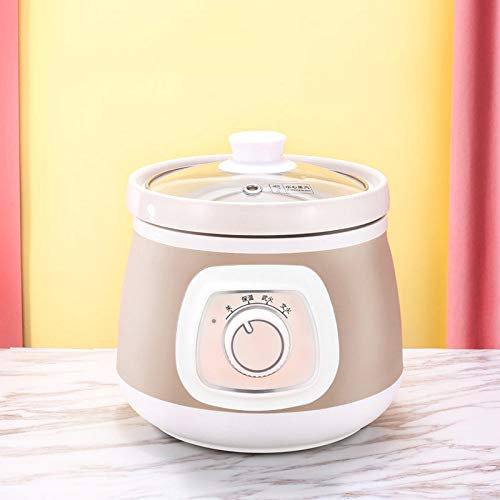 Olla cocción Lenta eléctrica 1,5 l con Revestimiento cerámica, Olla para guisar Inteligente para hogar con función Reserva y 6 configuraciones cocción para 2 o 3 Personas