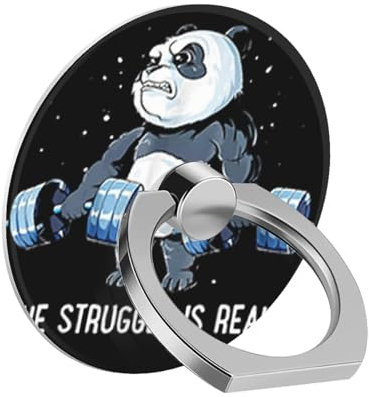 One Piece Set of Phone Ring Holders Cute Panda Swole Featuring A 360° Rotation Function Suitable for Smartphones, Tablets, and Other Devices Designing Advanced Pattern