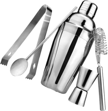 Gatuida 5stücke Teiliges Set Aus Für Cocktails Mit Messbecher Sieb Und Rührstab Eiszange Für Bar Und Küche