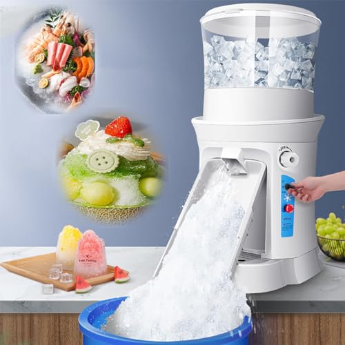 Tritaghiaccio elettrico, macchina per tritare il ghiaccio per granite di grande capacità da 15 litri, 680 kg/h, con paletta per ghiaccio, per preparare coni di neve, frullare granite, cocktail